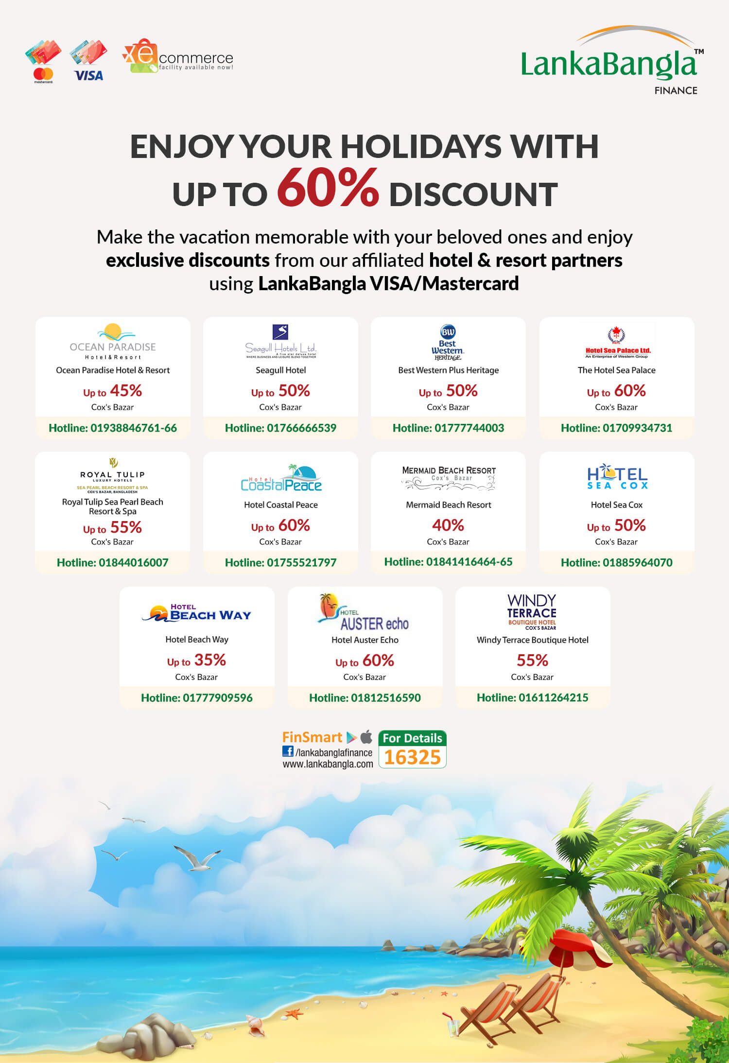 Enjoy your holidays with up to 60% discount 1
