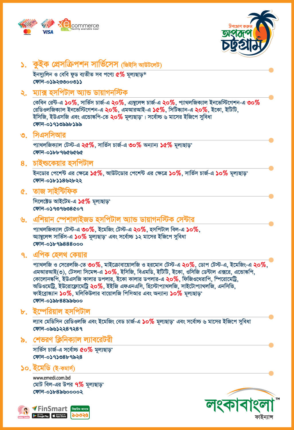 LBFL Healthcare Tariff in Chattogram