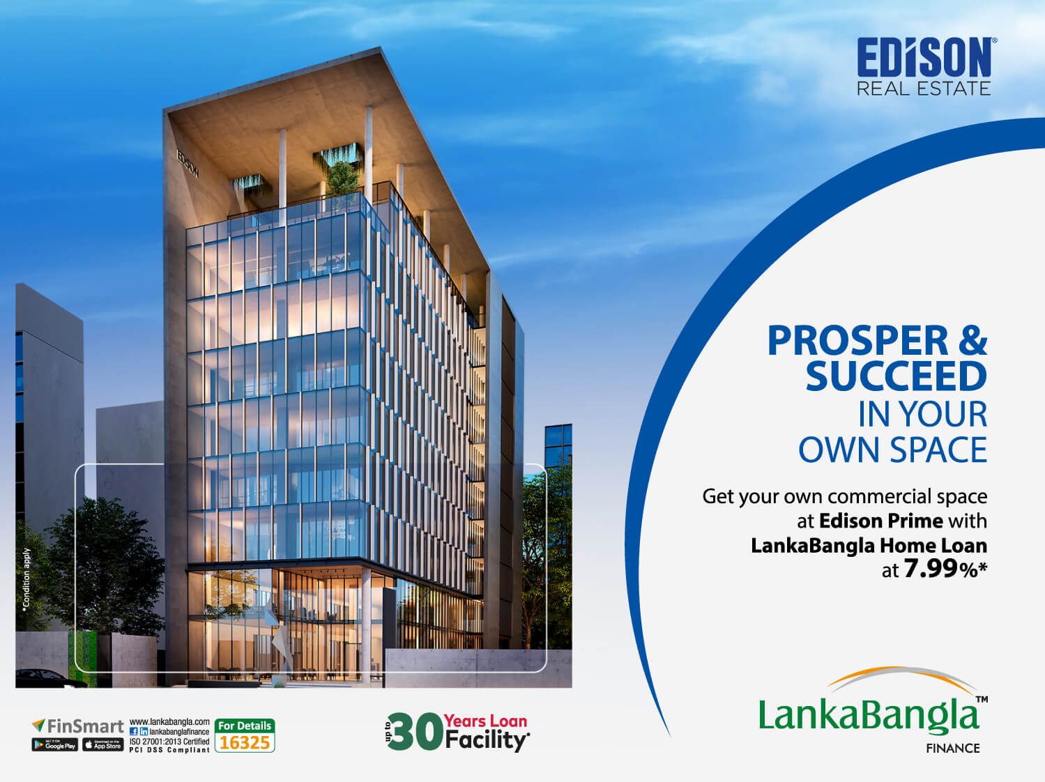 Get your own commercial space at Edison Prime with LBFL Home Loan