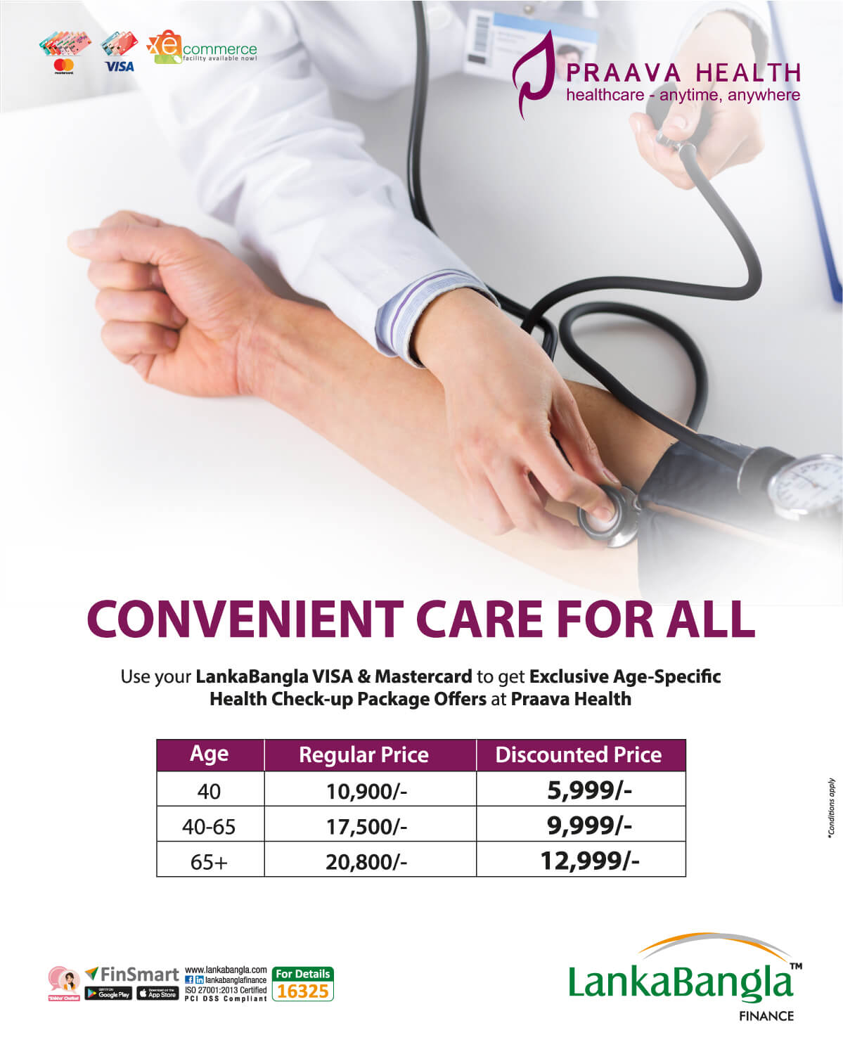 LBFL Exclusive Age Specific Health Checkup Package Offer at Prava Health