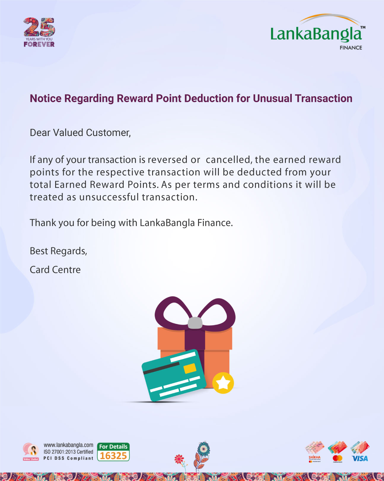 Notice Regarding Reward Point Deduction for Unusual Transaction
